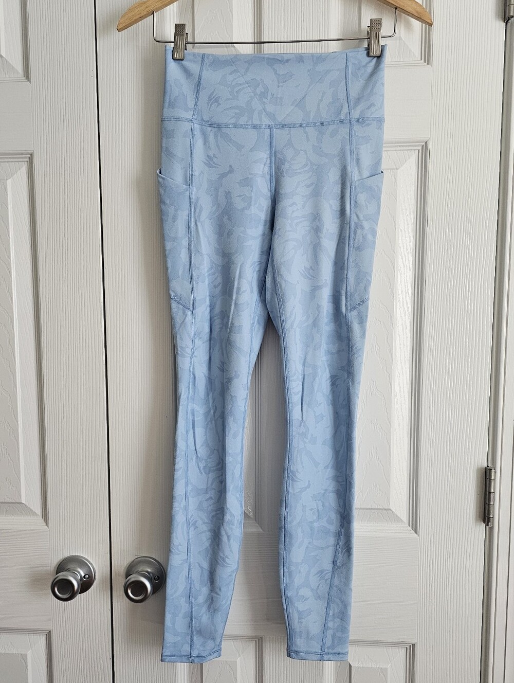 Light Blue Floral Fabletic Leggings